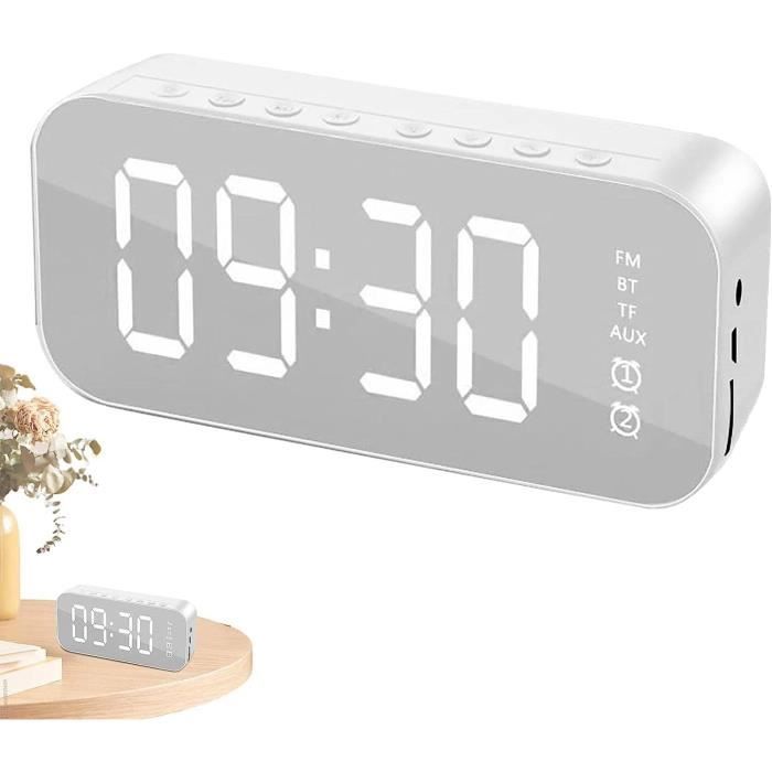 Radio-réveil avec chargement sans fil et haut-parleur Bluetooth, réveil