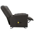 STAR®5801 Chaise de relax de luxe BEST Fauteuil de massage inclinable électrique Gris foncé Tissu ,taille:71,5 x 96,5 x 100,5 cm-2