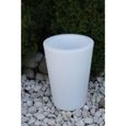 Pot de fleurs lumineux - Glowtub - Pot colonne round - Blanc - Hauteur 60 cm-2
