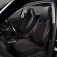 Goodman-Lot de 2 housses de siège avant de voiture classiques de luxe en simili cuir imperméable pour siège de voiture Compatible 6-2