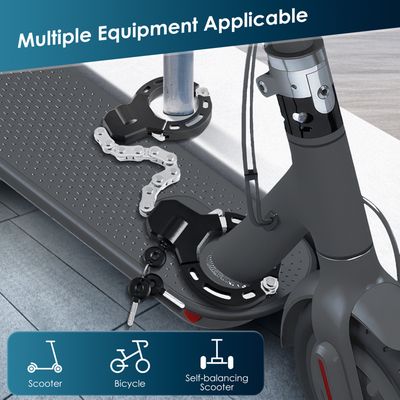 Antivol Avec Sac étanche Rangement LustLocke Antivol Scooter Électrique – Serrure à Chaîne 60 Cm Avec Clés Housse Silicone Sac 3L Étanche