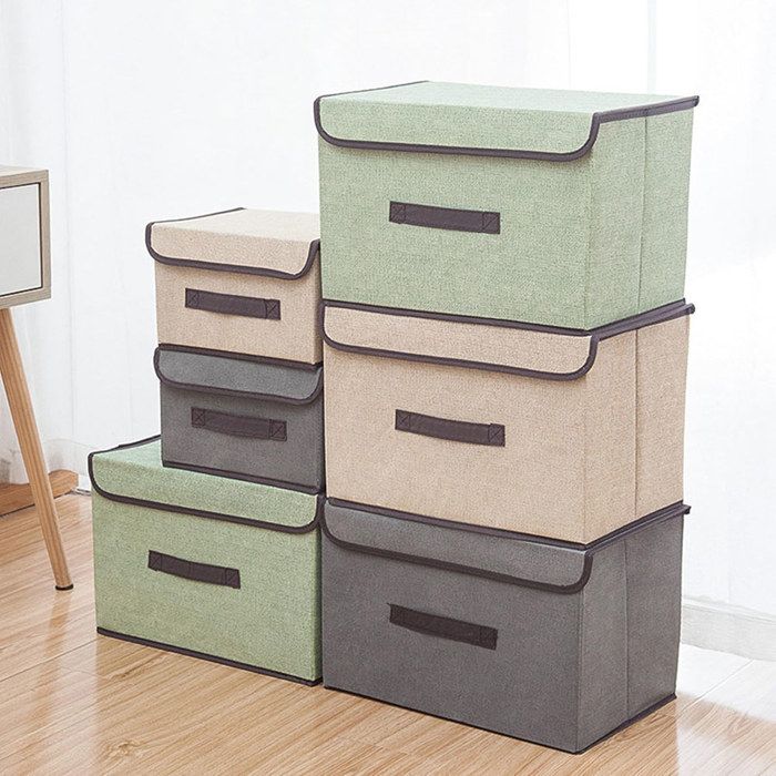 Yorbay Set de 2 Boîtes de Rangement Pliable Gris avec Couvercle Caisse Pliable, Caisse de Rangement 28L pour Vêtement, Décoration, Jouets, Magazine, Petit Trucs, Accesoires, Réutilisable Yorbay Set de 2 Boîtes de Rangement Pliable Gris avec Couvercle Caisse Pliable, Caisse de Rangement 28L pour Vêtement, Décoration, Jouets, Magazine, Petit Trucs, Accesoires, Réutilisable