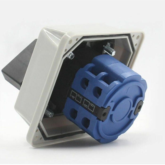 Sélecteur Rotatif 3 Positions Verrouillable 2NO/2NC - 12-24V, Diamètre 19 Mm, LED - Pour Machines Industrielles, Bateaux - 1