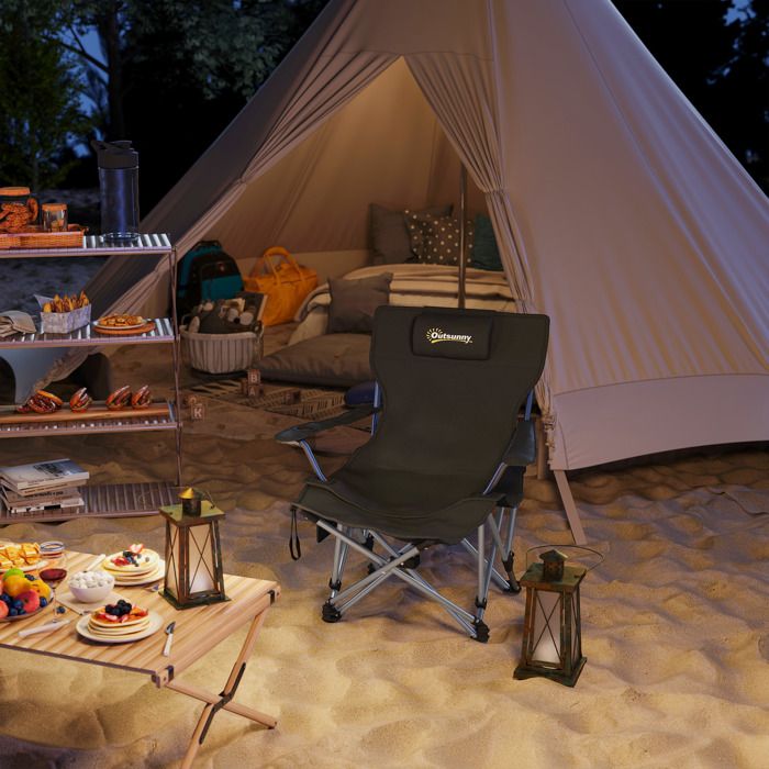 Chaise De Plage Pliable Chaise Pliante Camping,chaise Pêche Rembourré,sac De Transport,en Lin tissu Oxford,noir gris Chaise Camping Pliante Chaise De Plage Pliable Chaise Pliante Camping,chaise Pêche Rembourré,sac De Transport,en Lin tissu Oxford,noir gris Chaise Camping Pliante