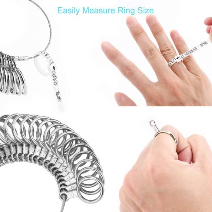 Taille on sale doigt bague