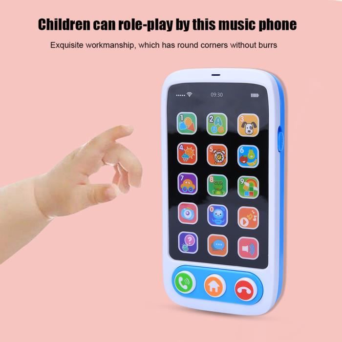 Téléphone Portable Avec Musique Anglaise Et Led Pour Enfants