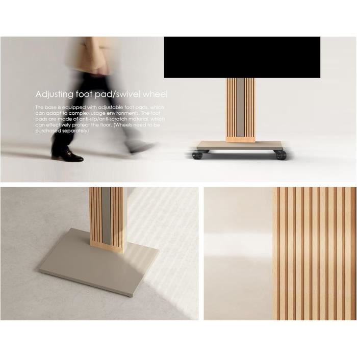 Support TV Sur Pied AOKCOS Pour écrans 32-75" - Pivotant 60°, Inclinaison 12°, Max 45kg