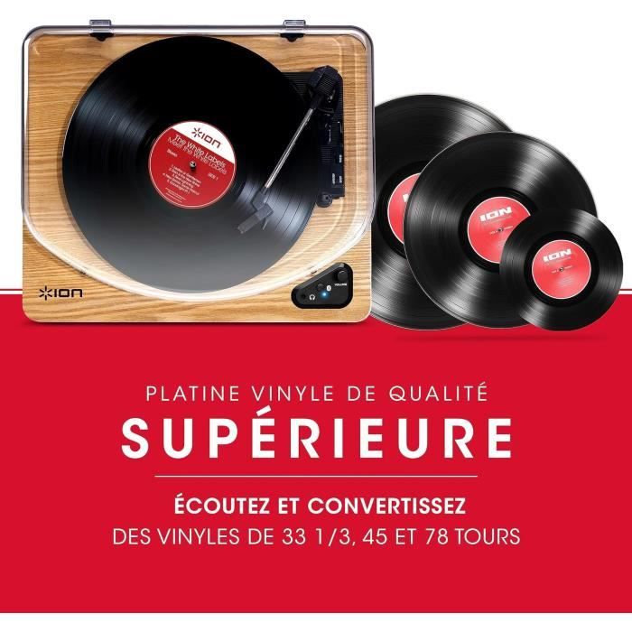 ION Pure LP wood draaitafel met houtpatroon | Bax Music