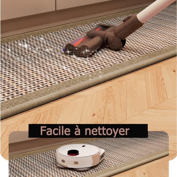 SGLGSTORE Tapis de Passage Couloir Antiderapant Géométrique Gris Tapis Cuisine Devant evier, Lavable Moderne Tapis de Sol Salon Chambre Largeur 60/70/ 80cm/ 90cm/ 100cm