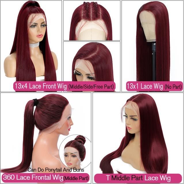 Perruque 1B 30 180 13x1 Lace Wig 18inches Perruque Lace Frontal Wig 360 Synthetique Rouge Bordeaux 13x4 Perruque Lace Front Wig Cdiscount Au quotidien