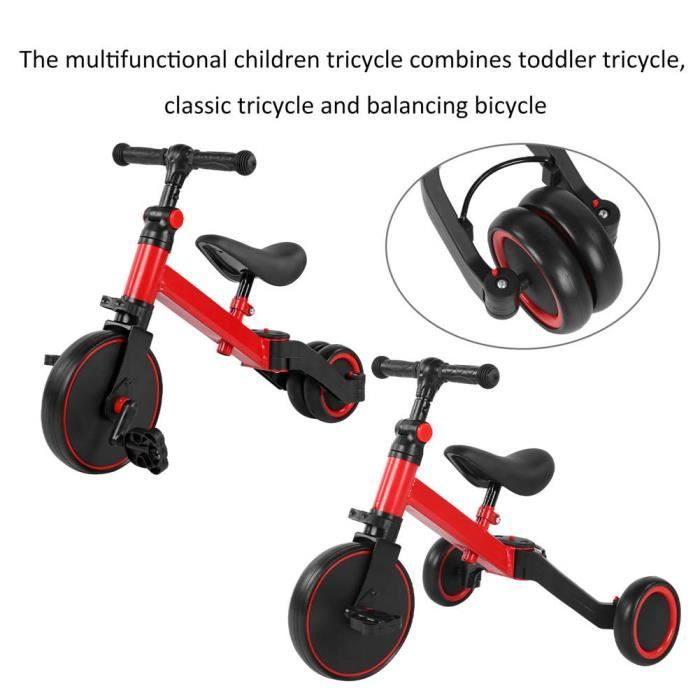Tricycle évolutif Bébé 1-3 Ans – Draisienne Sans Pédale En Acier – Siège Confortable, Guidon Antidérapant – Cadeau Anniversaire