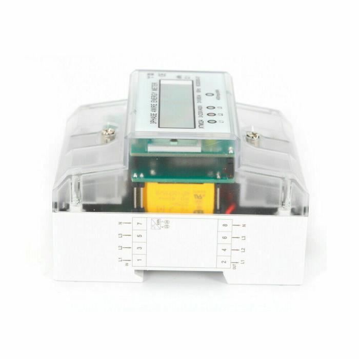 Lot De 5 Compteurs Électriques Triphasés - Blanc - Occasion - Fonctionnels