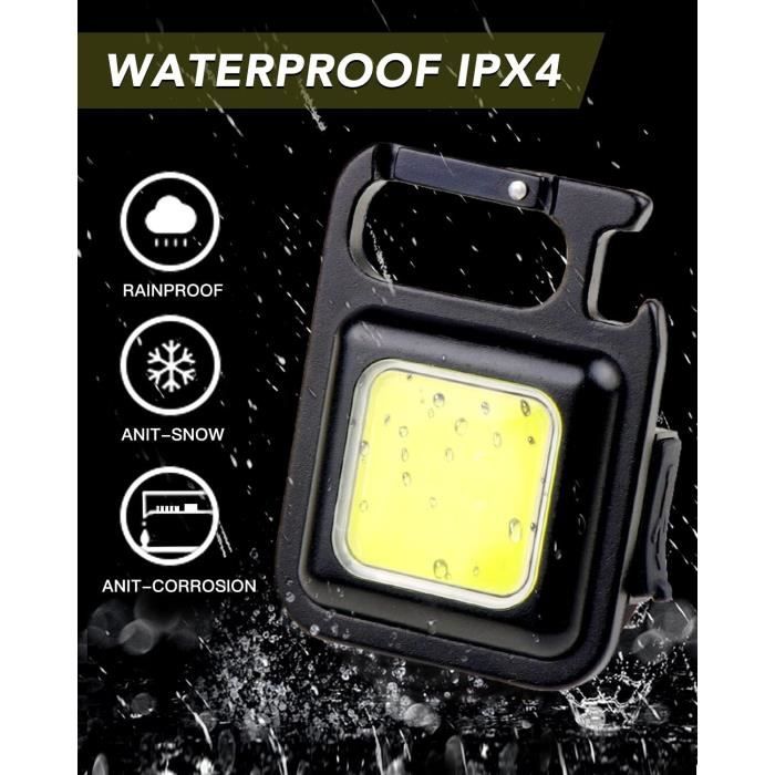 Lampe de poche LED rechargeable 600LM, mini lampe de poche puissante COB, lampe de poche pour le camping en plein air, la pêche, avec clip pour stylo, lanterne  39