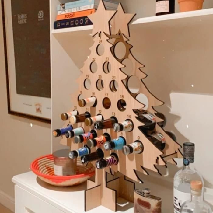 6 Mini-écharpes De Noël Pour Bouteille De Vin - Décoration Table & Sapin - Rouge Et Blanc - Cadeau Festif - 6