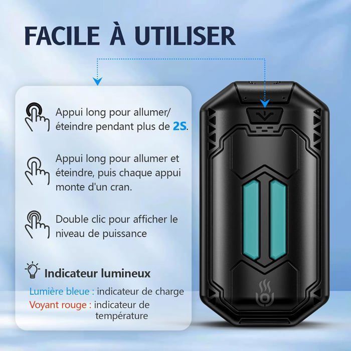 2 Chaufferettes Mains Rechargeables - 3 Températures, Autonomie 3-7h, Design Magnétique, USB - 3