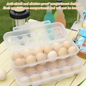 Boîte De Rangement Œufs 30 Compartiments - Distributeur Œufs Plastique Transparent Conservation Fraîche Réfrigérateur