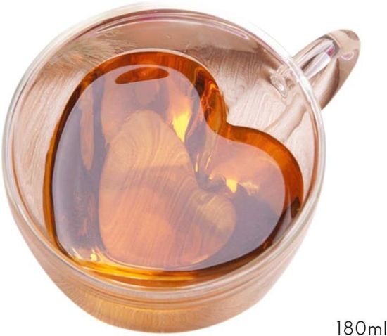 Lot de 4 tasses à cappuccino 250 ml – Verres à double paroi avec anse – Design cœur (250 ml, 4 pièces Lot de 4 tasses à cappuccino 250 ml – Verres à double paroi avec anse – Design cœur (250 ml, 4 pièces