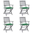 LUXE&Super Lot de 6 Chaises de jardin pliables Design & Contemporain décor - Fauteuil de Jardin Chaise d'extérieur avec coussi3492-0