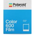 Polaroid - Films instantanés couleur 600 - Pack de 8 films - ASA 640 - Développement 10 mn - Cadre blanc-0