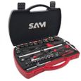 Coffret 1/4'' et 1/2'' SAM OUTILLAGE - 75SHR60-Caisses à outils-0
