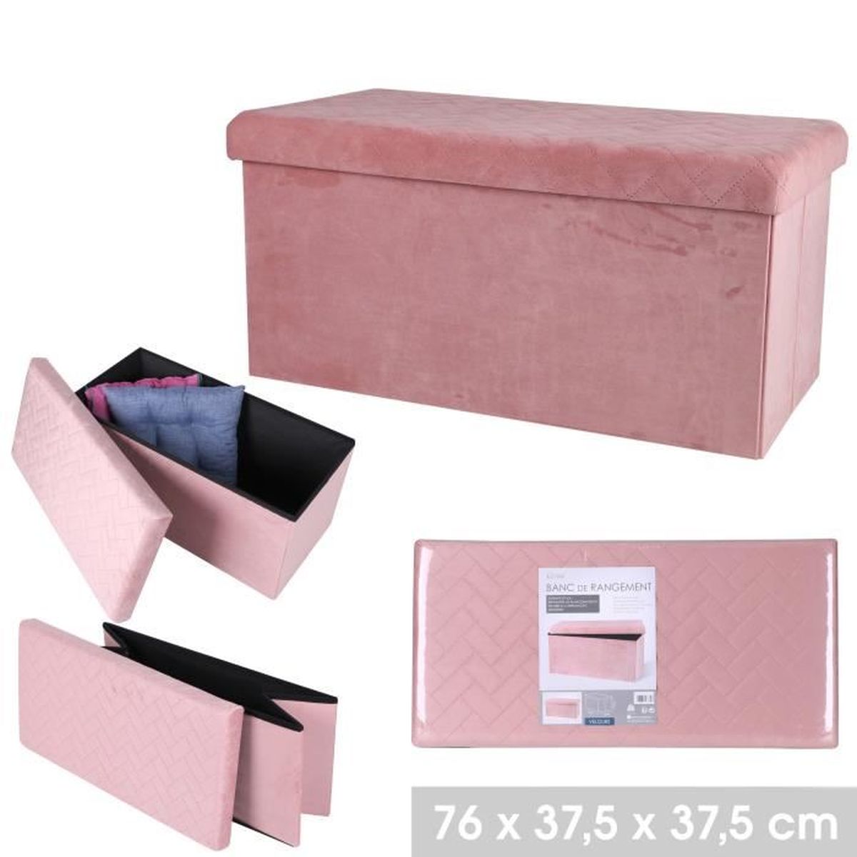 Banc Coffre De Rangement En Velours Achat Vente Petit Meuble Rangement Soldes Sur Cdiscount Des Le 20 Janvier Cdiscount