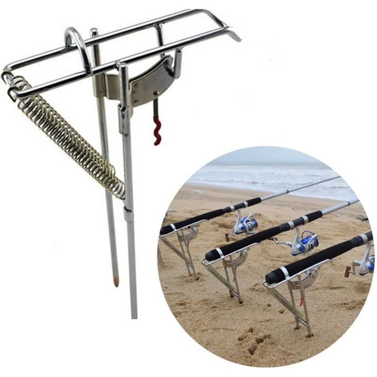 pour 4 cannes Arapaima Fishing Equipment Kit de support pour cannes à pêche avec supports et détecteurs
