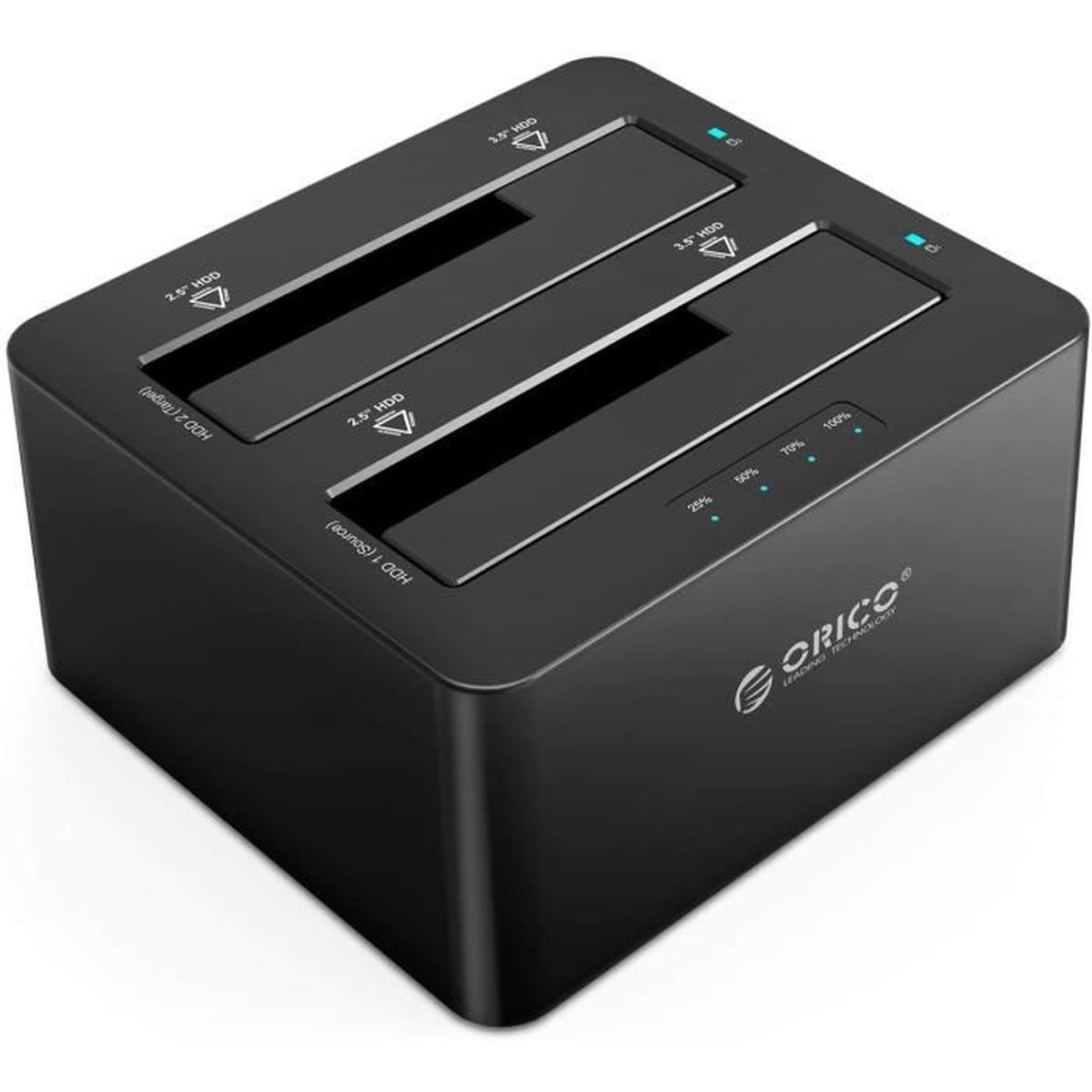 SATA I//II//III Docking Station Compatible UASP 2,5 et 3,5 TeckNet USB 3.0 Station daccueil Clone Offline avec 2 Slots 2,5 et 3,5 Pouces 2X 8TB Optimis/és pour Le Disque Dur HDD//SSD