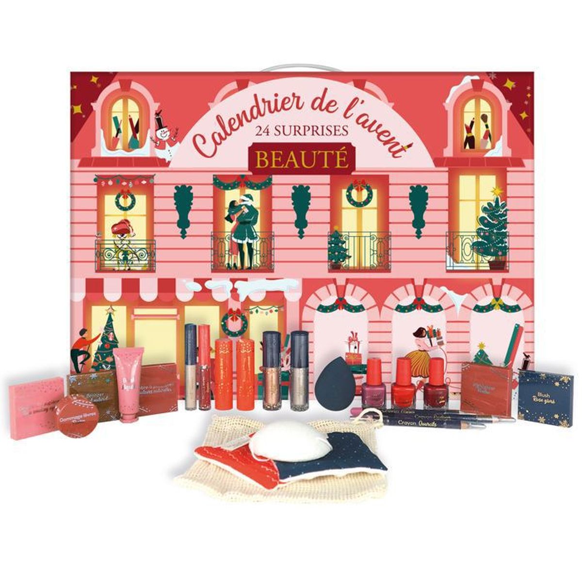 Calendrier De L'Avent 2025 Avec 24 Mini Parfums Luxe - Coffret Cadeau Compte à Rebours Noël - Décorations 2D Acrylique