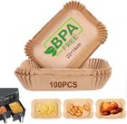 Culinax® - Papier Sulfurisé pour Air Fryer,100 Pièces 22x14cm , Food-Grade BPA , Jetable Antiadhésive Sans Huile Accessoires