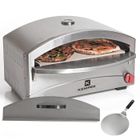 Four à pizza 4800W gaz KEMPER Inox Cuisson Pierre réfractaire 250- 400°C Max Allumage piezo Chauffe rapide spatule