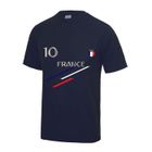Tee shirt France bleu marine homme - NPZ - Victoire de la France 2018 - Manches courtes - Respirant - Football