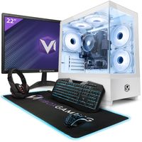 Vibox I-112 PC Gamer - 22" Écran Pack - Quad Core AMD Ryzen 3200G - Radeon Vega 8 - 16Go RAM - 500Go NVMe SSD - Linux - WiFi