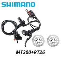 Shimano-Ensemble de freins à disque hydrauliques MT200 pour VTT,contient un rotor de levier de freins MT200- A pair with RT26