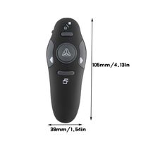 Stylo pointeur laser télécommandé RF pour présentateur PowerPoint USB 2,4 GHz, noir