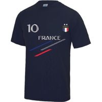 Tee shirt France bleu marine homme - NPZ - Victoire de la France 2018 - Manches courtes - Respirant - Football