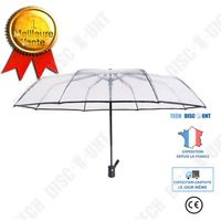 TD® Parapluie transparent triple parapluie pliant couple étudiant parapluie pliant ouverture automatique