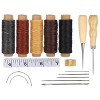 FHE Cuir couture à la main bricolage couture artisanat outil dé à mesurer ruban à mesurer ensemble d'accessoires alêne