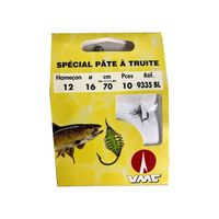 Hameçon Monte Cristal Blue Sans Ardillon WATER QUEEN – No.16, 35 Cm, 0.12 Mm, Lot De 10, Pour Pêche Sportive