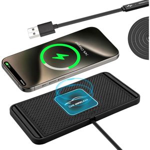 Chargeur Sans Fil à Induction Qi Universel Avec Câble USB - Couleur Noir Et Bleu - Compatible Avec Tous Les Smartphones Qi - Neuf