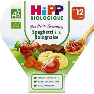 PLATS CUISINÉS Hipp Biologique - Spaghetti à la Bolognaise - Dès 12 Mois - 6 Assiettes de 230 g