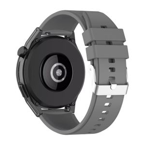 BRACELET DE MONTRE Bracelet pour Huawei Watch GT Runner Renforcé Boucle Argentée Gris