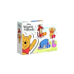 PUZZLE Puzzles Enfant Progressifs - CLEMENTONI - Winnie l'Ourson - 3 à 12 pièces - Bourriquet, Tigrou, Porcinet
