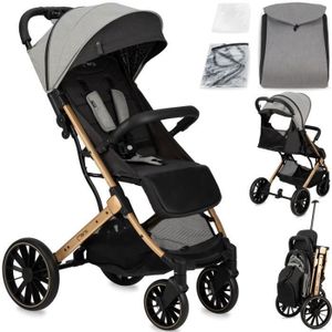 POUSSETTE  Poussette bébé Citadine Ultra Compacte MOMI Estelle Dakar - De 0 à 36 mois - Jusqu'à 22kg - Gris