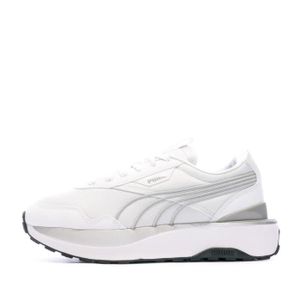 Tennis blanches store cuir femme