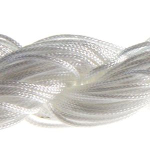 Lot De 15 Mètres De Fil Nylon Blanc 0.5mm Pour Macramé, Bijoux Shamballa - Neuf