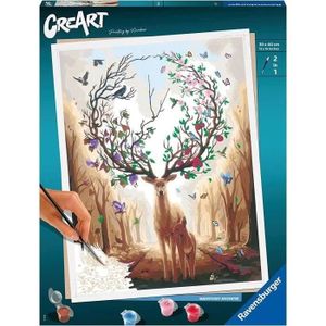 PEINTURE AU NUMÉRO CreArt Magic deer 30x40 cm - Série B - Peinture par numéros - Dès 12 ans - Ravensburger - 00020273