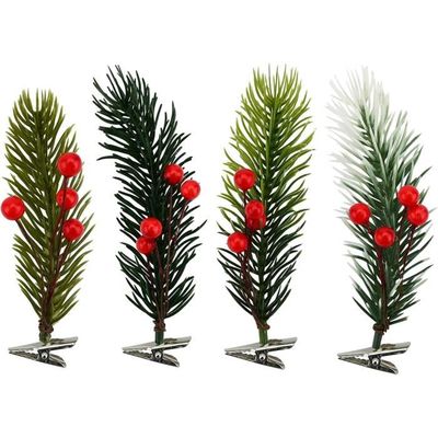 60 Branches De Pin Artificielles Décoratives - PVC Réaliste, Flexible, Résistant Aux UV - Pour Couronnes, Vases, Guirlandes De Noël, Bricolage