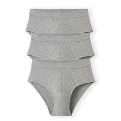 Slip Damart Lot de 3 slips ouverts homme Gris Chine Clair