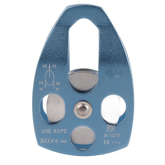 Poulie D'escalade Simple Anso – 20 KN Statique, 10 KN Dynamique, Alliage Alu/magnésium, 8,2 X 4,4 Cm, Diamètre Corde Max 12 Mm, Anti-déversement