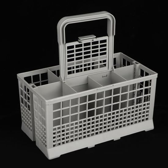 Panier à Couverts Universel Pour Lave-vaisselle - 240x140 Mm, Gris, 7 Compartiments, Plastique Résistant - 7